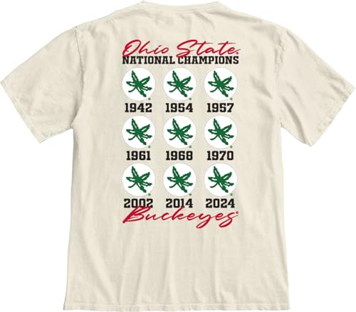 Ohio State Buckeyes 2024 National Champions T-Shirt - Ivory, X-Large