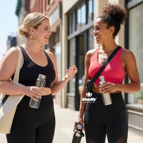 High Support Sports Bras for Women 3 Pack - Large Black Red Mint-green - Seamless Padded V Neck Racerback Yoga