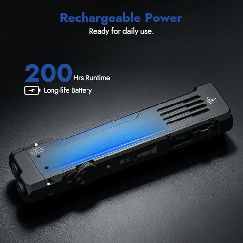 WUBEN X5 Rechargeable LED Flashlight Black, 1300 Lumens, 6 Modes, UV & Green Light