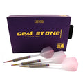 CUESOUL Pink Gem Stone 22g Steel Tip Tungsten Darts - Professional Dart Set