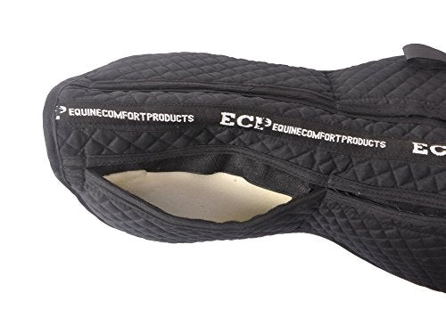 Black Adjustable Memory Foam Horse Saddle Pad - Equine Comfort, Injury Prevention