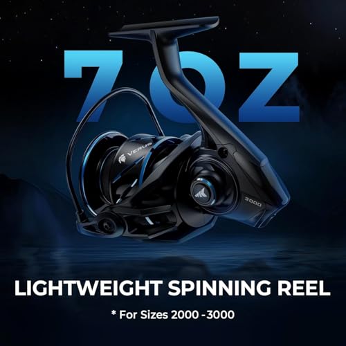 KastKing Verus Spinning Fishing Reel 2000 Size, Lightweight Nylitech Body