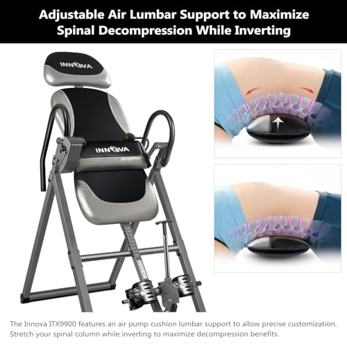 Innova ITX9900 Inversion Table with Air Lumbar Support - Adjustable & Heavy Duty