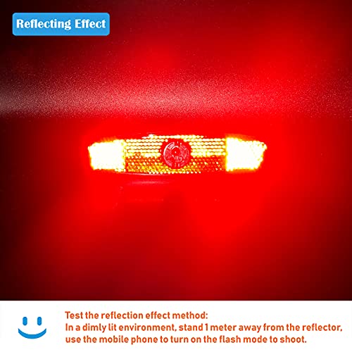WELNENT Bicycle Wheel Reflectors JIS/BS/AS/CPSC 2pcs Warning MTB Road (Red)
