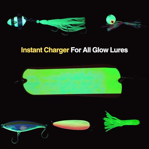 UV Charger Glow Cup for Fishing Lures - 12 Inch Night Fishing Glow Spoon Jigs