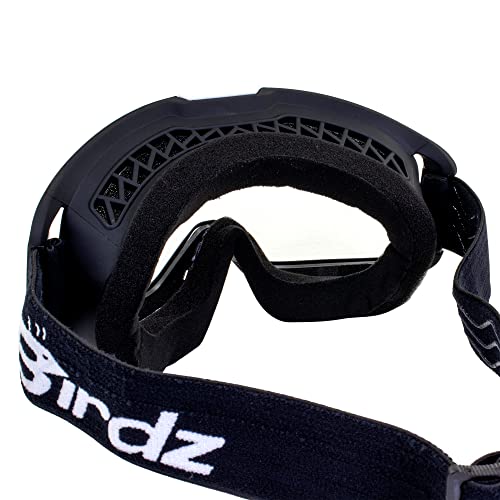 Pelican Black Fitover Padded ATV Motorcycle Goggles with Clear Lens - Variation Black-Clear