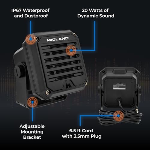 Midland SPK100 Heavy Duty 20W IP67 External Marine/CB Speaker - Variation SPK100