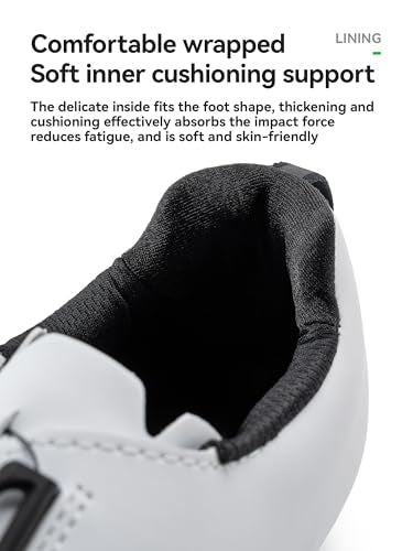 Narrow White 12 ROCKBROS Cycling Shoes Flat-Pedal Non-Lock Breathable Perforations