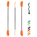 OCEANBROAD 95-inch Orange Kayak Paddle with Leash - Durable Alloy & Fiberglass