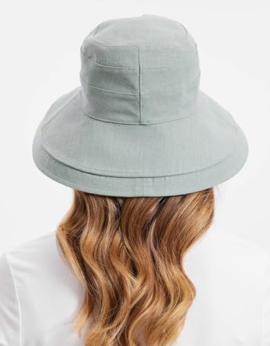 Solbari Women's UPF 50+ Holiday Sun Hat Large-X-Large Green/Beige