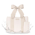 Jelly Tote Bag with Gingham Latte Variation Waterproof & Washable