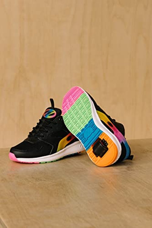 HEELYS Girl's Force (Little Kid/Big Kid/Adult) Black/Rainbow 13 Little Kid M