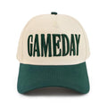Vintage Embroidered Football Gameday Hat - Dark Green, Game Day Edition