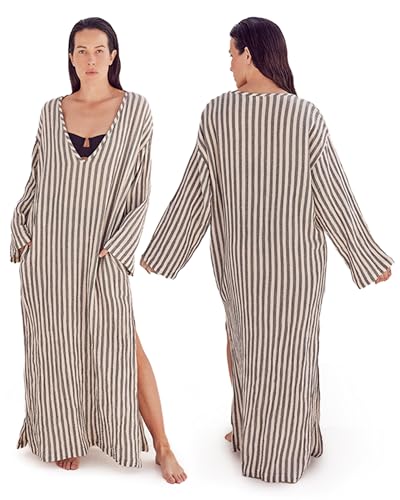 Sand Cloud Grey Kiltan Gauze Beach Cover Up for Women