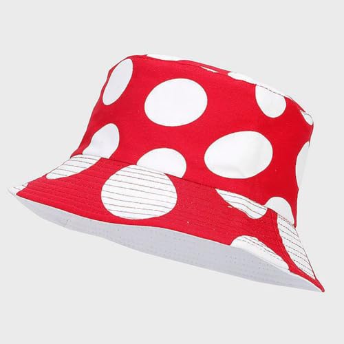 Reversible Boho Mushroom Bucket Hat for Men Women Teens - Beach Sun Hat