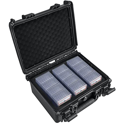 Waterproof Card Storage Box for PSA, CSG, BGS, SGC Graded Cards - Large Capacity, Lockable