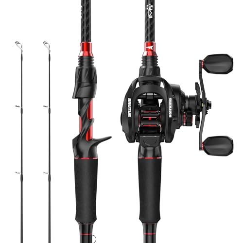 Fishing Rod and Reel Combo - KastKing Brutus Twin-Tip, 6'6" M, Right-Hand Reel