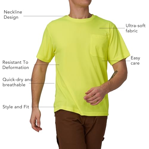 High Visibility Safety T-Shirt XS-6XL with Custom Logo Long Sleeve 5XL Yellow