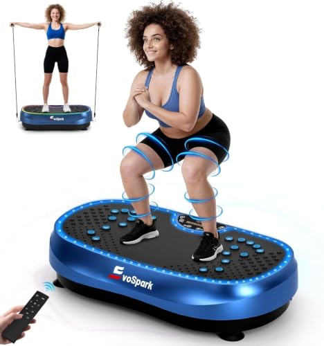 Vibration Plate Exercise Machine for Whole Body Fitness - Dual Motor, 6+1 Modes, Large Platform