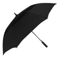 The Vented Club Canopy 58" Large Automatic Open Double Canopy Windproof Golf Umbrella, Strong Heavy Duty Fiberglass Oversize Golf Umbrella, Wind Vent Waterproof Umbrella for Men & Women - Black