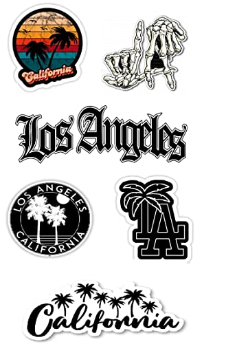 LA Gangster OG Los Angeles Cali California Sticker Decals 4-5 Inch - Pack of 6 - Variation A