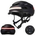 Electric Bike Helmet with Lights & Turn Signal - Black, Fits 85% Riders