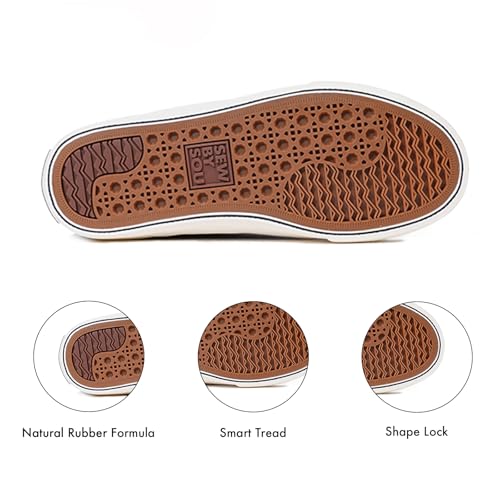 Skate Shoes for Men Women Low Top Pro Skateboard Training Casual Sneakers Black