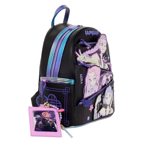 Loungefly KPop Demon Hunters HUNTR/X Mini Backpack with Photo Card Charm