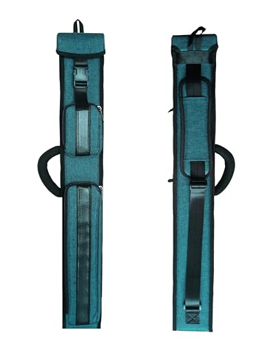 California Pool Cue Champion 3x4 Teal Green Billiard Cue Case Nylon Leatherette