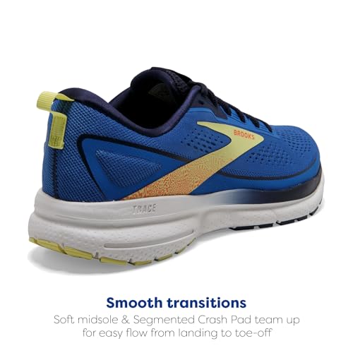Brooks Men’s Trace 3 Neutral Running Shoe 8.5 Blue Peacoat Yellow