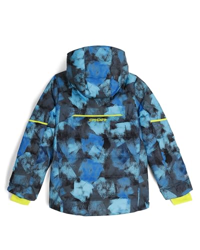 Spyder Boys' Impulse Cobalt Camo Synthetic Down Jacket - Youth Ski & Snowboard Outerwear