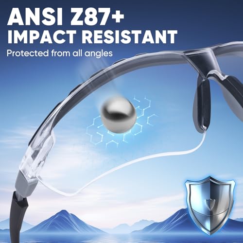 TICONN 10 Pack Anti-Fog Safety Glasses for Men & Women, Clear UV Impact-Resistant