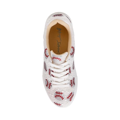 Blue Betsey Johnson Sidny Rhinestone Platform Sneakers - 9.5 / Baseball