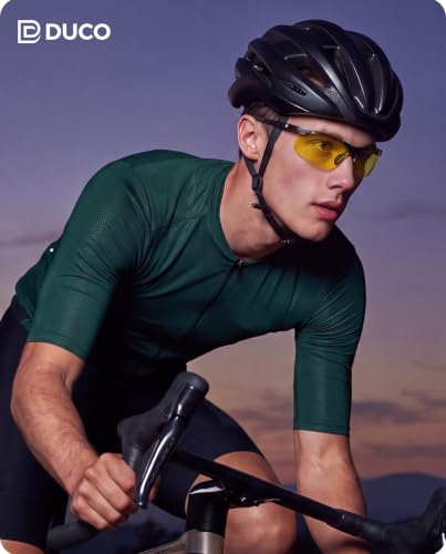 DUCO Night Vision Glasses for Men - Anti-Glare Night Driving, Black Frame 1-8125Y