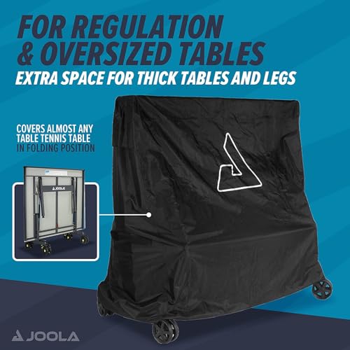 Black Waterproof Ping Pong Table Cover - Heavy-Duty Outdoor Protection for Regulation & Folding Tables - One Size