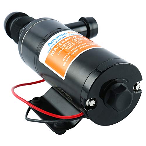 Marine RV Waste Water Pump 12V Self-Priming Anti-Clogging Macerator Pump
