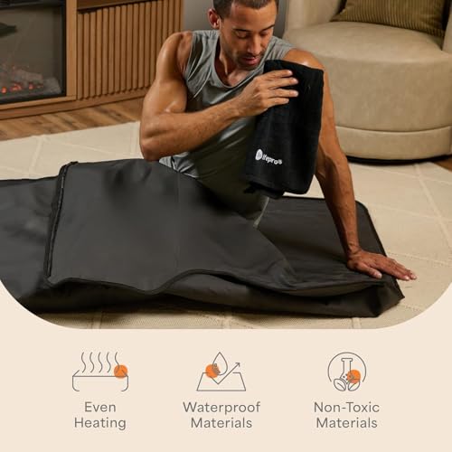RejuvaWrap Infrared Sauna Blanket Black with Low EMF & 9 Temperature Levels