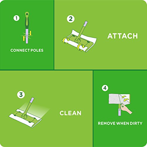 Swiffer Dry & Wet Floor Mop Starter Kit - Easy Cleaning System