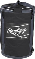 Baseball & Softball Ball Bucket Bag 6 Dozen Capacity with Removable Top - Black/Grey Variation of THIS listing
