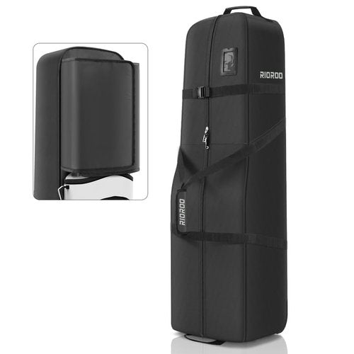 RIOROO Golf Travel Bags for Airlines with Wheels, Soft-Sided 900D Oxford Cover, Padded Club Protection, Universal Fit Golf Gifts for Men and Women
