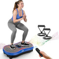 AXV Round Blue Vibration Plate Exercise Machine for Full-Body Workout