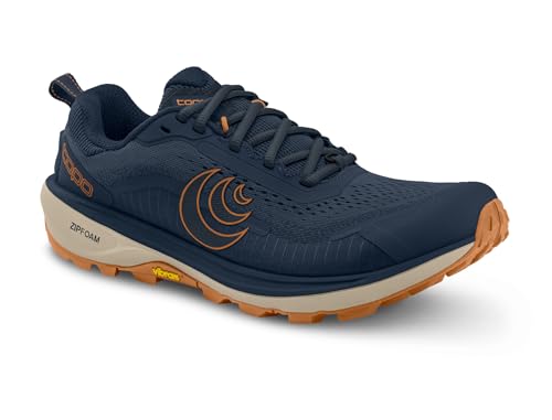Topo Athletic Men's Terraventure 5 Trail Running Shoes Navy/Orange 10.5 - Comfortable 3MM Drop Athletic Shoes