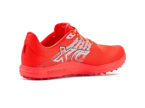 Saucony Kilkenny XC 10 Spike Unisex Adult, Size 10.5 Vizired/Silv - Lightweight Cross Country Shoes