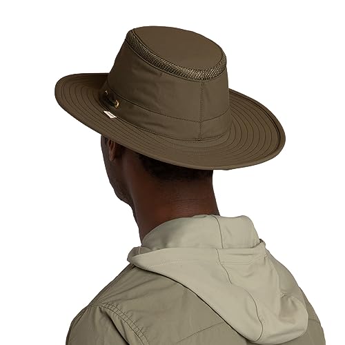 Tilley Airflo Sun Hat - Olive, UPF 50+ Recycled Nylon, Water-Resistant, Mesh Ventilation, Packable, Unisex