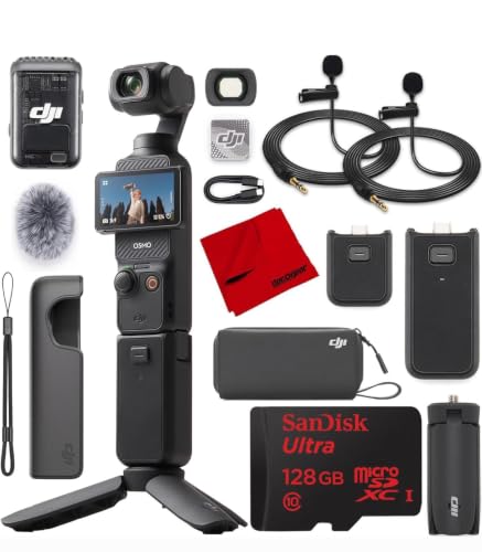 DJI Osmo Pocket 3 Creator Combo Black - 4K Vlogging Camera with Mic & 128GB