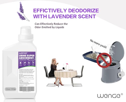 Wenge Urine Absorbent Solidifier with Lavender Scent - 180 Uses, Portable Toilet Gel