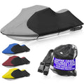 JETPRO Waterproof Gray/Black Jet Ski Cover Fits 126-135 Inches 3 Seater Heavy Duty