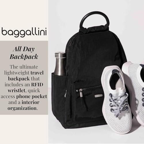 Women's RFID Phone Wristlet Backpack - Heritage Black, One Size