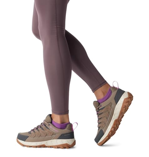 Columbia Women's Strata Trail Low Waterproof Hiking Shoes - Wet Sand/Berry Patch