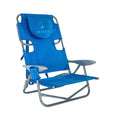 Blue Heavy-Duty Backpacker Outdoor Beach Chair - Portable & Adjustable Recline